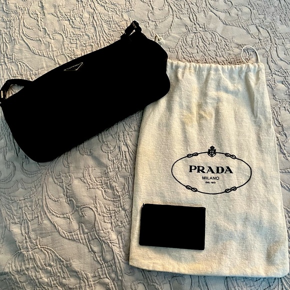 Prada small black nylon purse - Picture 1 of 8